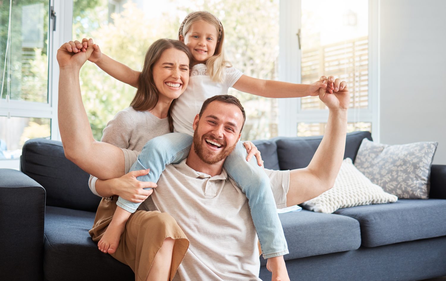A family at home together